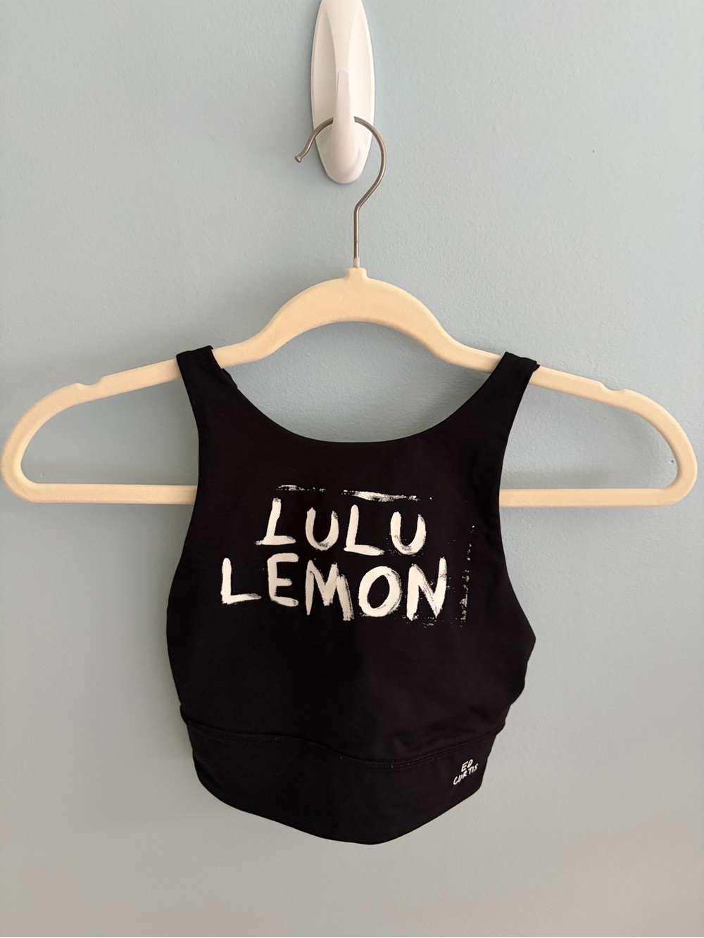 lululemon athletica Black Girls' Logo Crop Top